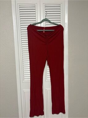 SKIMS Deep Red Lounge Pajama Pants